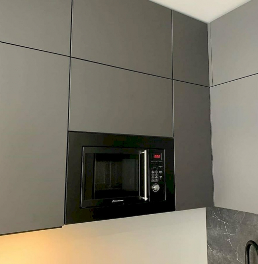 Высокие кухни под потолок-Кухня МДФ в ПВХ «Модель 213»-фото6